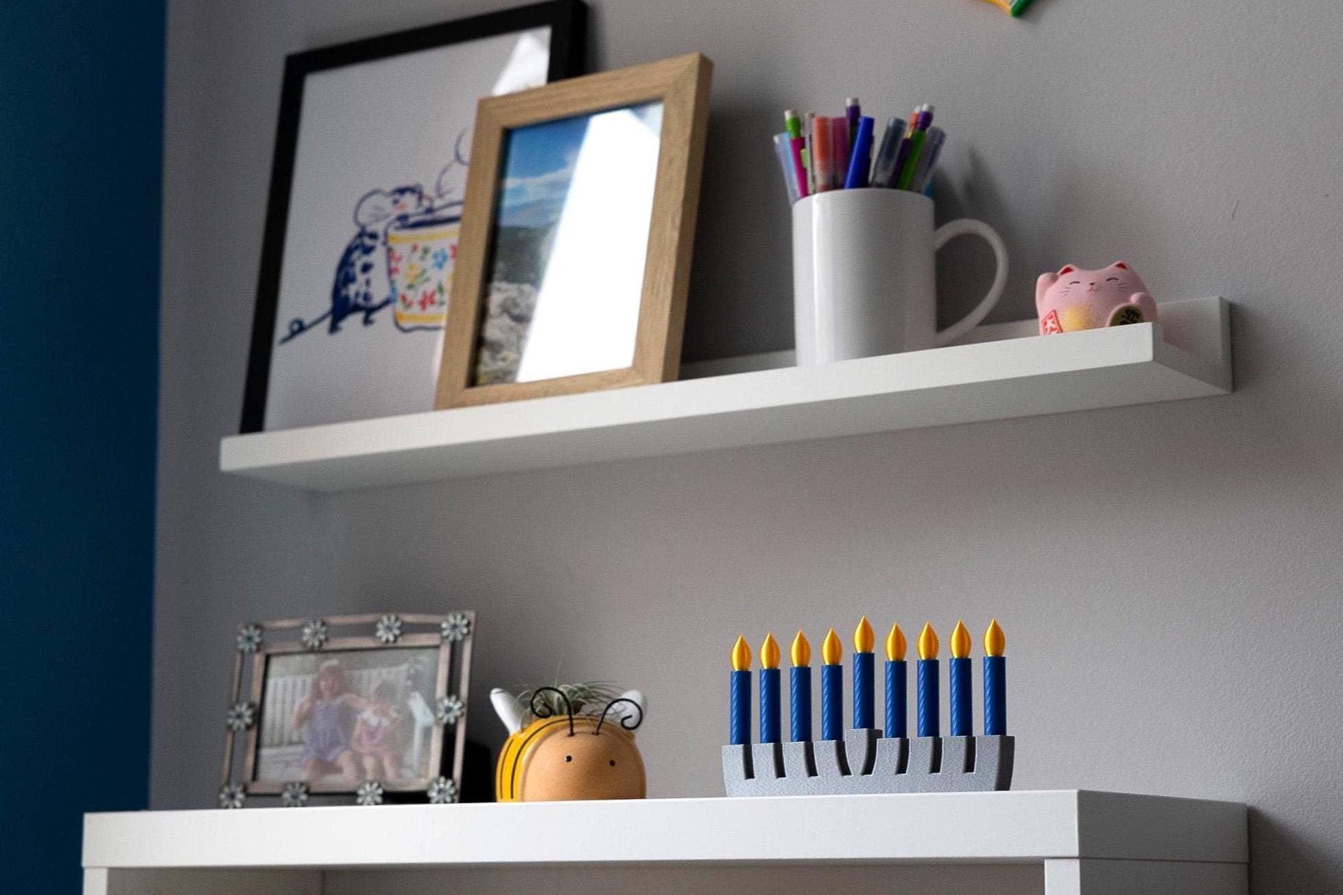 Flameless Hanukkah Menorah — Kid-Safe Chanukiah thumbnail 4